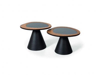 Designer Couchtisch Set 2x Tisch Wohnzimmer Stil Schwarzer 2tlg.